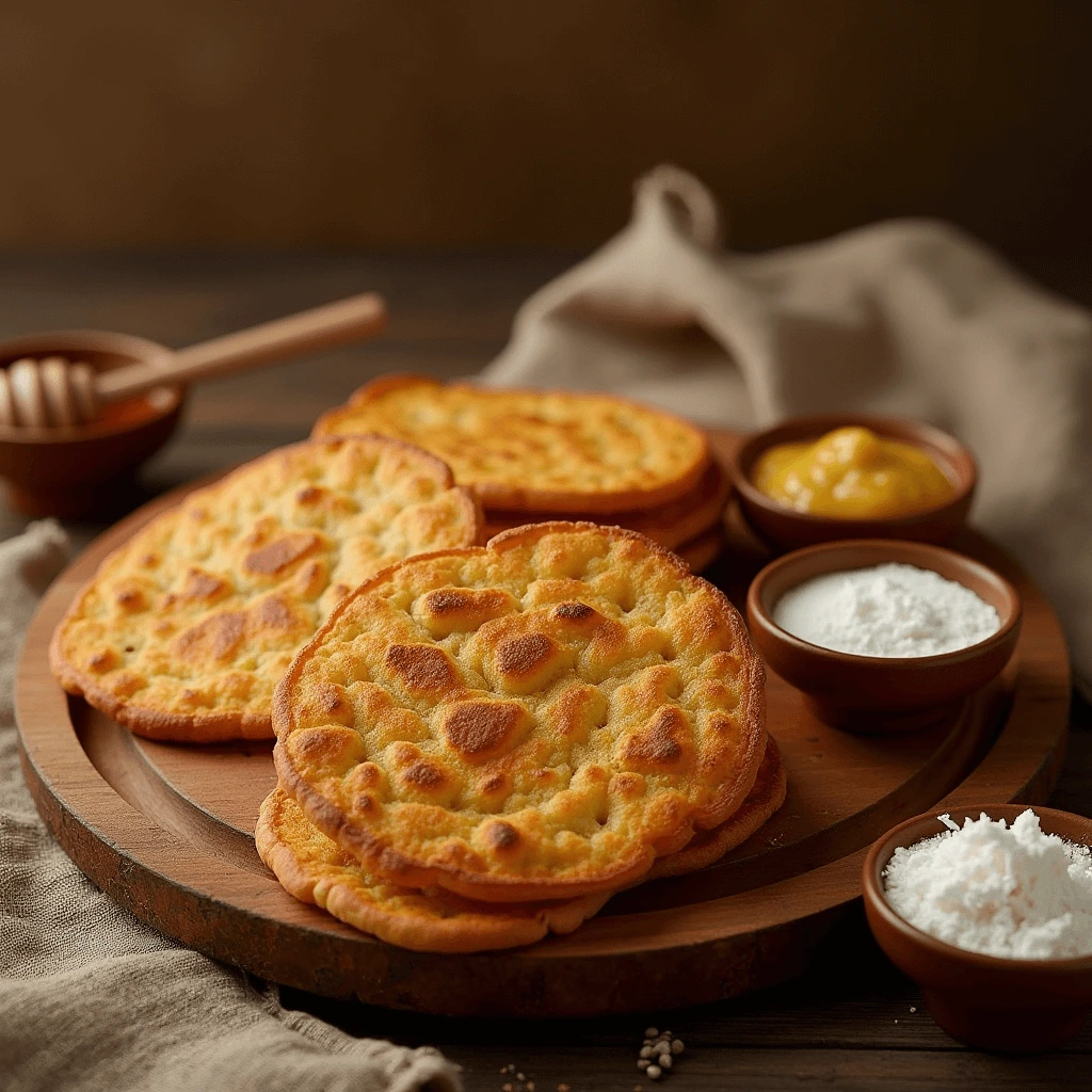 Freshly fried Native American fry bread with a golden crispy exterior and soft interior, served with toppings.