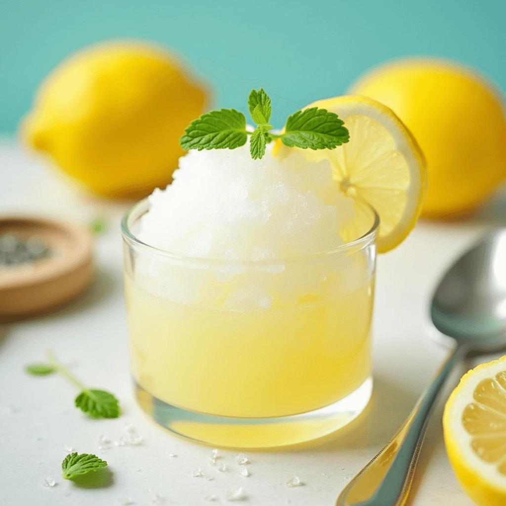 Colorful and refreshing homemade granita made with fresh fruit and ice