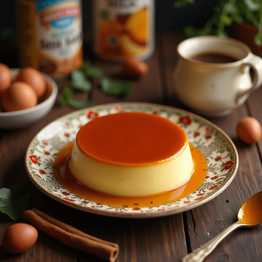 Delicious homemade authentic Mexican flan topped with silky caramel sauce.