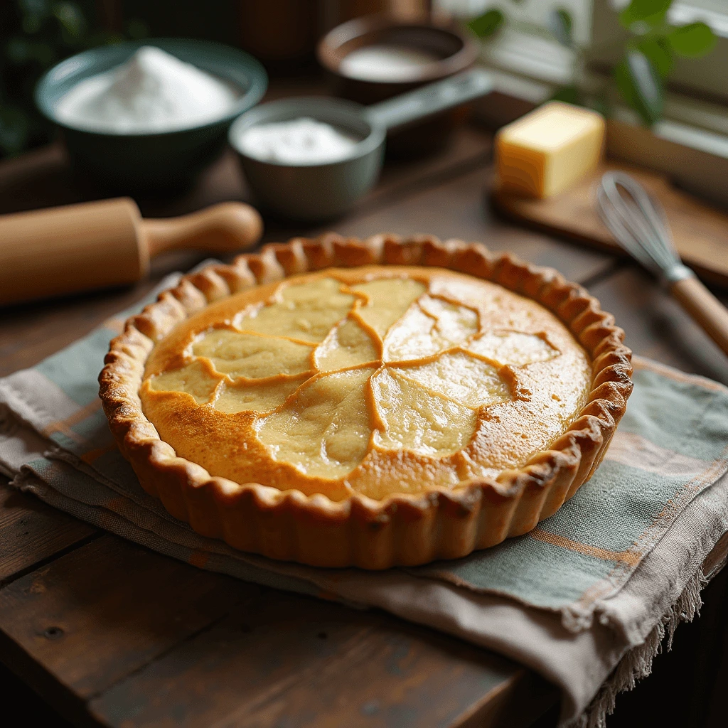 Step-by-step guide to making water pie: a simple vintage dessert with water, sugar, and butter